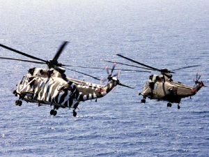 Navy and Air force Sea Kings