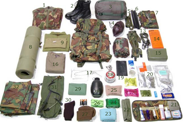 Наполнение британского рюкзака bergen Наполнение британского рюкзака bergen