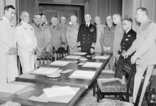Фотография с первой встречи глав военных ведомств США и Великобритании (1948 год)